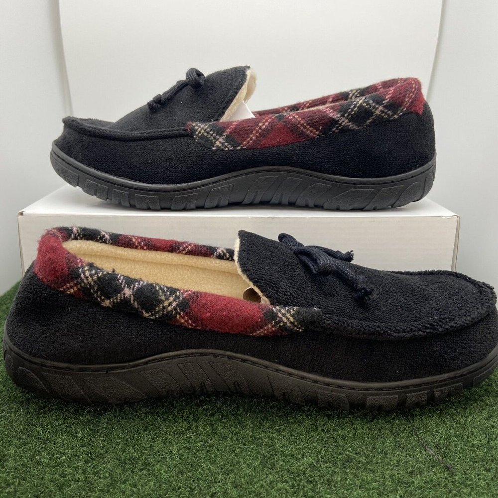 Men Loafers Memory Foam Slippers by‎ Totes Toasties Size Medium 8-9 Black